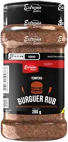 Extremo Sabor - Burguer Rub 280g Tempero Premium para Hambúrguer Artesanal | Realça Sabor e Suculência | Ideal para Blends, Almôndegas, Carnes Moídas e Finalização