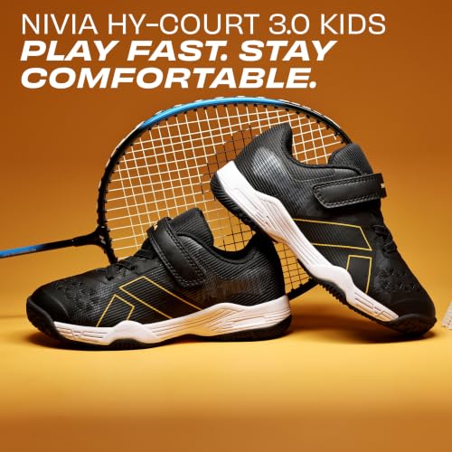 Image of Nivia Hy-Court 3.0 Kids Indoor Court Shoes, Lightweight Non-Marking Badminton Shoes with Cushioned Comfort & Durable Grip for Juniors