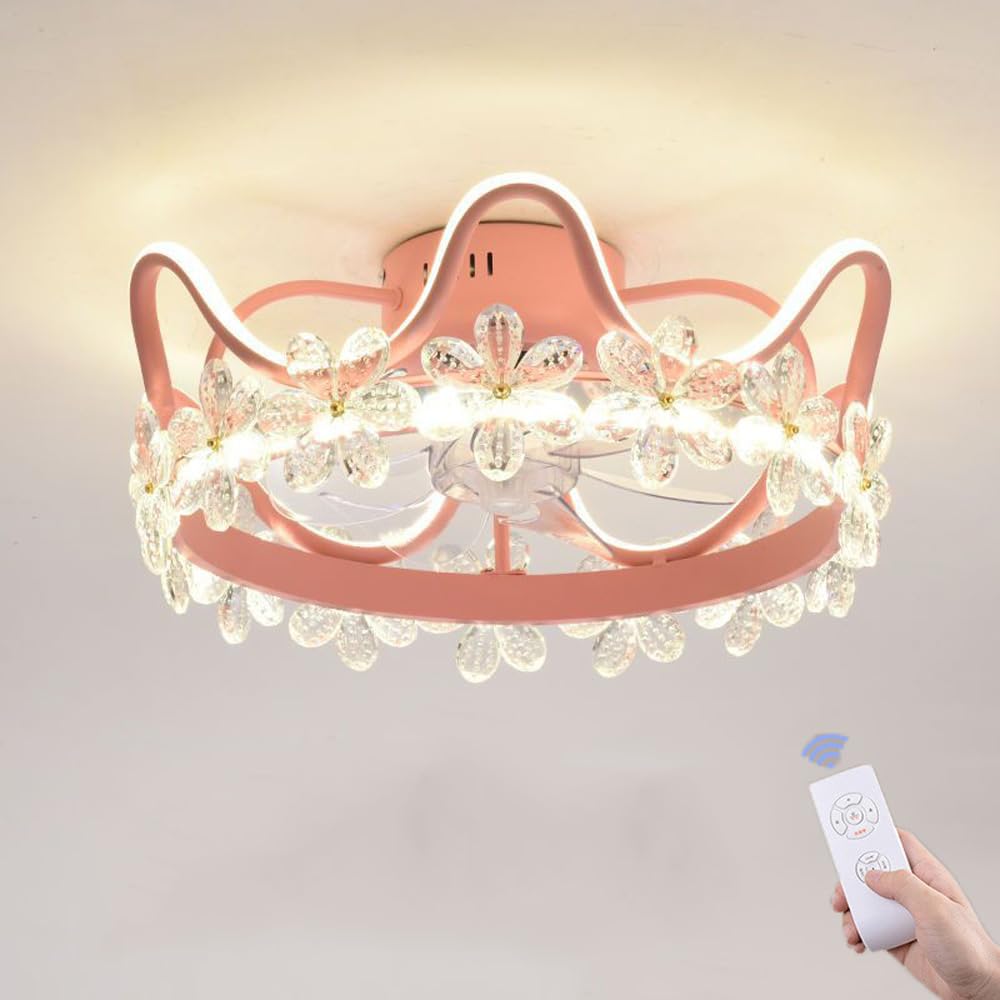 HXYSXHJUO pendant light bedroom Low Profile Ceiling Fan with Light Girls Room Remote Dimmable LED for Bedroom Nursery