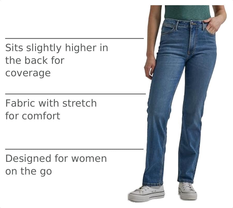 Wrangler womens High Rise True Straight Fit Jeans, Ocean Medium, 4 1 US - image 4