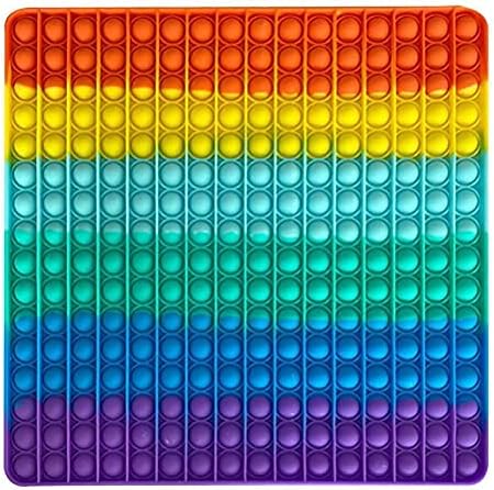 Push Bubble Fidget Toy, Giant 256 Bubbles ADHD Autism Special Needs Stress Reliever Anxiety Relief Toys,Anti-stress fingertip gadgets toy set,Colorful Squeeze Sensory Toy for adults and children