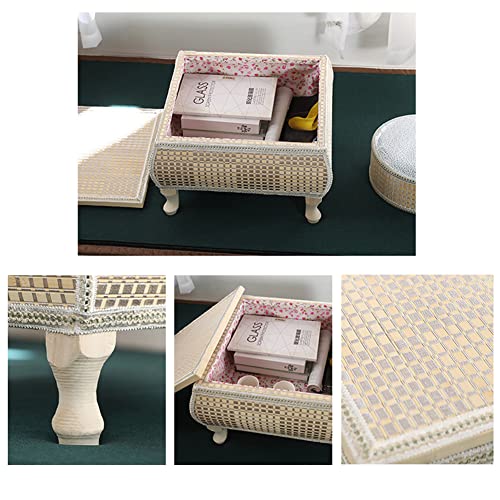 Table basse en bambou avec rangement pour petit espace et studio