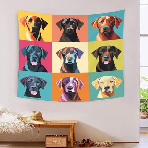 Tapisserie murale Labrador 3D pour masquer un mur abîmé