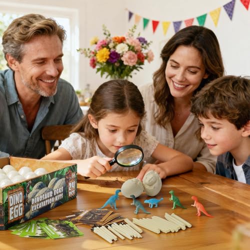 Image of Dinosaur Eggs Toys Dig Kit, 24 Dino Eggs, Dinosaur Toy for Kids, Science STEM Dinosaur Eggs for Birthday and Easter Gift, Easter Basket Stuffers, for Boys Girls Age 3+