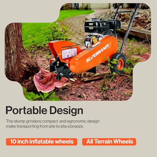 SuperHandy 9HP Gas Stump Grinder