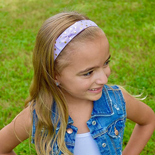 Frog Sac 6 Polka Dot Elastic Bow Headbands For Girls, Adjustable Non Slip Bow Hair Bands For Kids, Dressy Nonslip Girl Head Bands Hair Accessories, Cute No Slip Headband Stocking Stuffers For Girls #TOP6