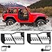 Off Road Tubular Trail Doors for Jeep Wrangler TJ 1997-2006 - Set of 2 Tube Half Doors with Side View Mirrors