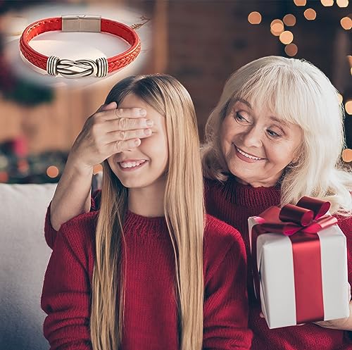 FYUKISS Forever Linked Together Leather Bracelet for Daughter | Granddaughter | Wife | Niece Valentines Mothers Day Gifts for Her2