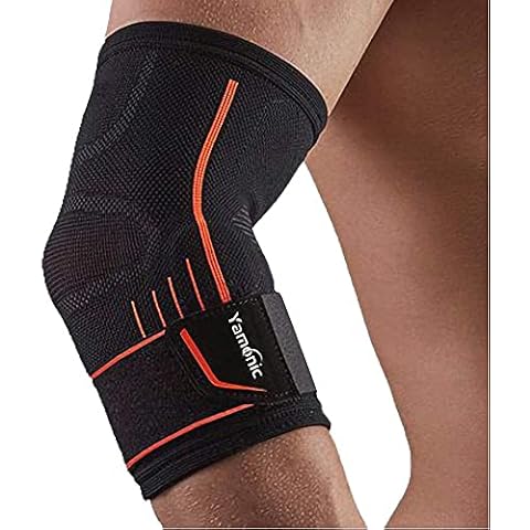 Elbow Support Sleeve, Adjustable Elbow Support Single Arm Sleeve for Tennis Elbow, Golfer's Elbow, Weightlifting, Tendonitis, Relief of Joint Pain (Medium, 25-30 cm) Cover