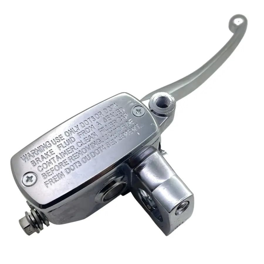 1 para 25mm Przednia pompa hamulcowa motocyklowa hydrauliczna Pompa główna Srebrna Lewa Prawa dźwignia hamulca tarczowego Uniwersalny przełącznik hamulca M10