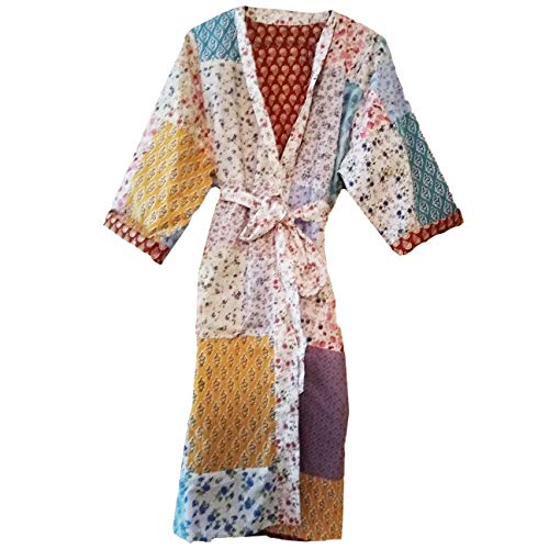 Art Studio Company Batik Print Cotton Robe Long