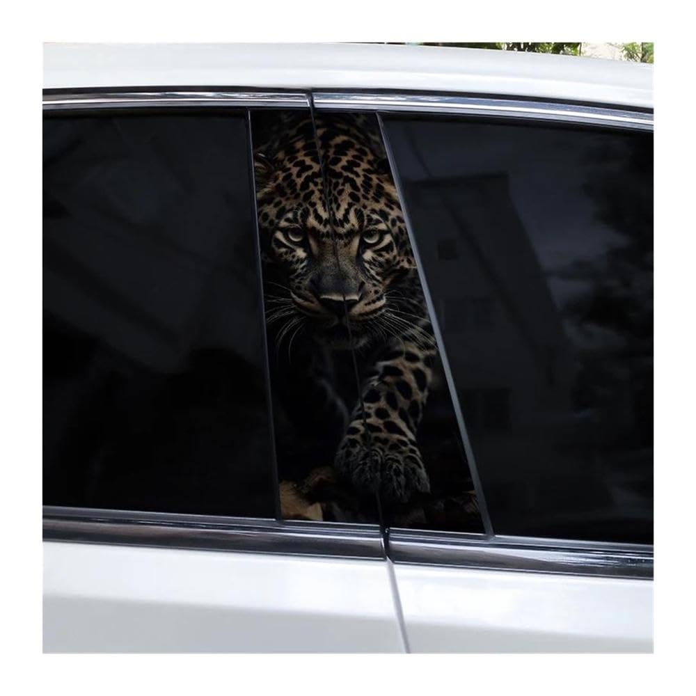 Body Parts 2pcs Animal Leopard Car B-Pillar Waterproof Decal(C)