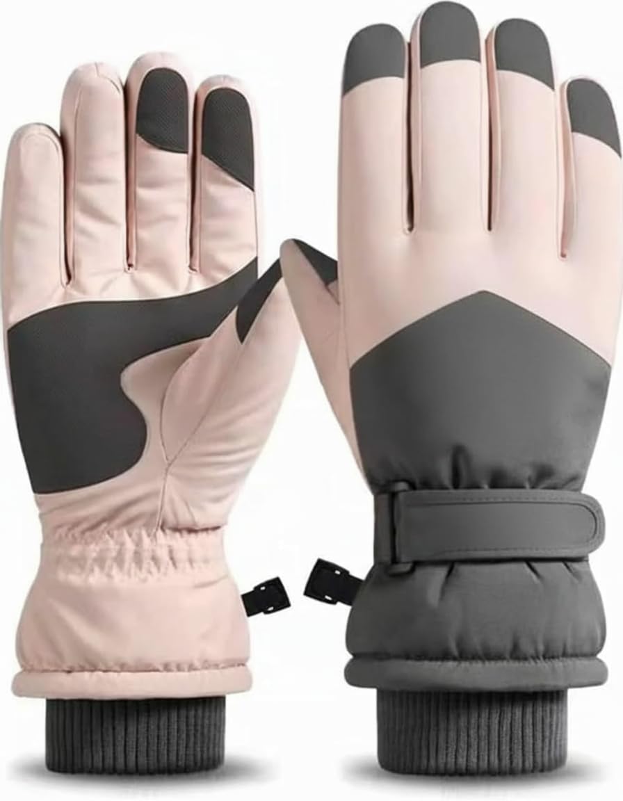 Winter Ski Gloves, Waterproof and Windproof Touchscreen Snow Gloves for Men Women, Anti-Slip Snowboard Warm Winter Gloves for Cold Weather, Perfect Thermal Protection, 1 Pair