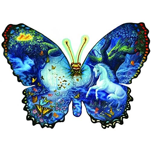 Puzzle Sunsout en forma de mariposa Fantasy Butterfly SOI95330, 1000 piezas, 24 x 35 pulgadas miniatura 3
