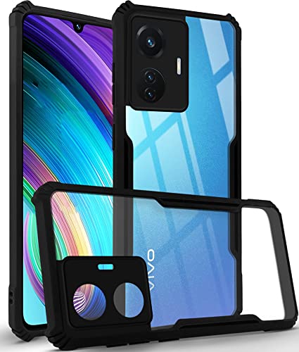 Image of Jkobi Back Cover Case for Vivo IQOO Z6 44W (Shockproof with Polycarbonate Clear Panel | Professional Black)
