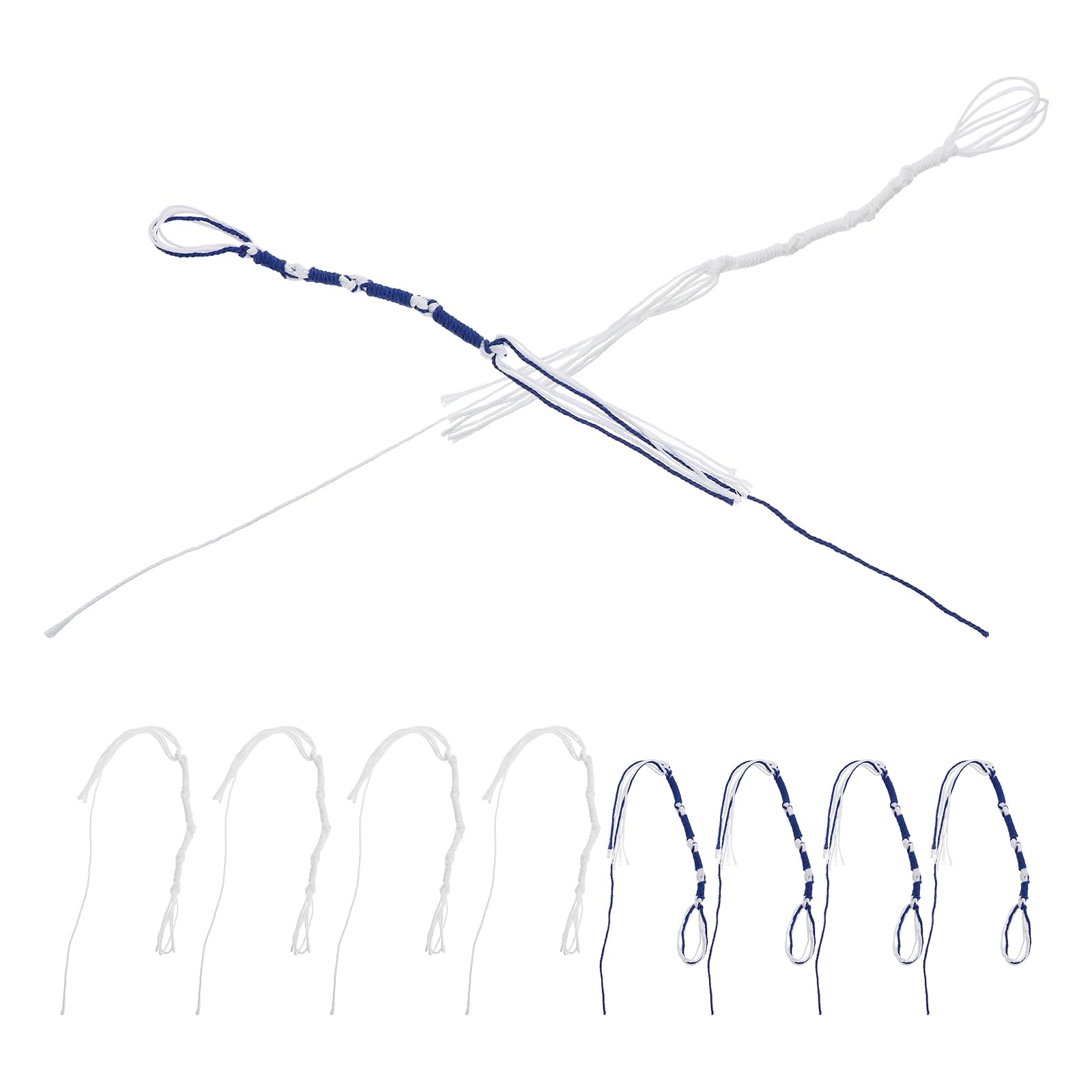 Tzitzit de algodón Holibanna con 12 borlas de cuerda para chal de oración y mitzvah