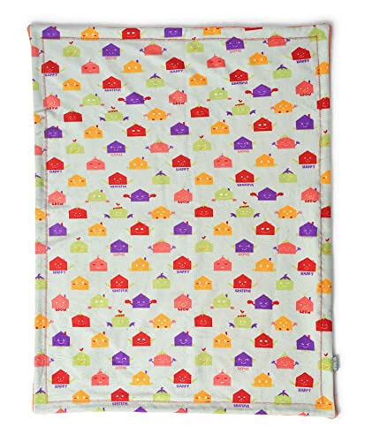 Image of Mi Arcus Dual Layer Knitted Sherpa Blanket for Baby Boys Girls 0-12 M- Green 90x70 cm