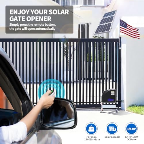 Image of TOPENS DKC500S Solar Sliding Gate Opener Chain Drive