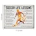 Soccer Poster Canvas Wall Art Home Decor, Soccer Life Lessons Inspirational Canvas Print Painting Ready to Hang, Soccer Gifts for Men - Easel & Hanging Hook 12x15 Inch