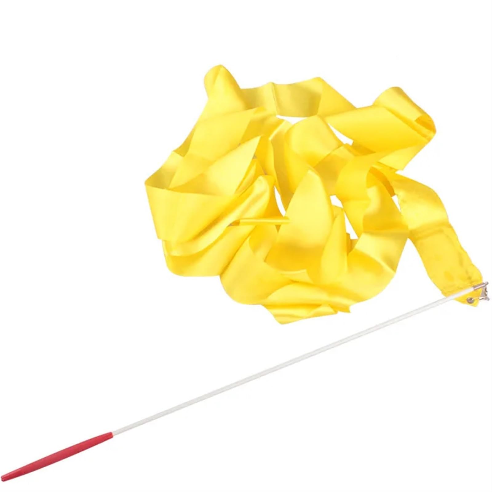 Wstążka do tańca， Kolorowa taśma gimnastyczna 4M Art Ballet Streamer Wirująca taśma gimnastyczna Do treningu na siłowni w łyżwiarstwie figurowym(Red)