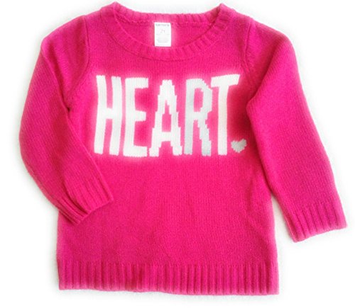 Carters Girls Heart Intarsia Pink Sweater 2T