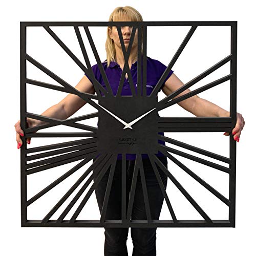 FLEXISTYLE Groß EKO wanduhr ohne tickgeräusche LOFT Grande (wie...