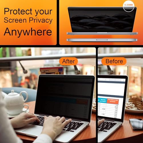 Image of Mamol Magnetic Privacy Screen MacBook Air 13 Inch(2018-2021, M1), Removable Anti Blue Light Glare Filter Screen Protector with Camera Cover for Mac air 13''