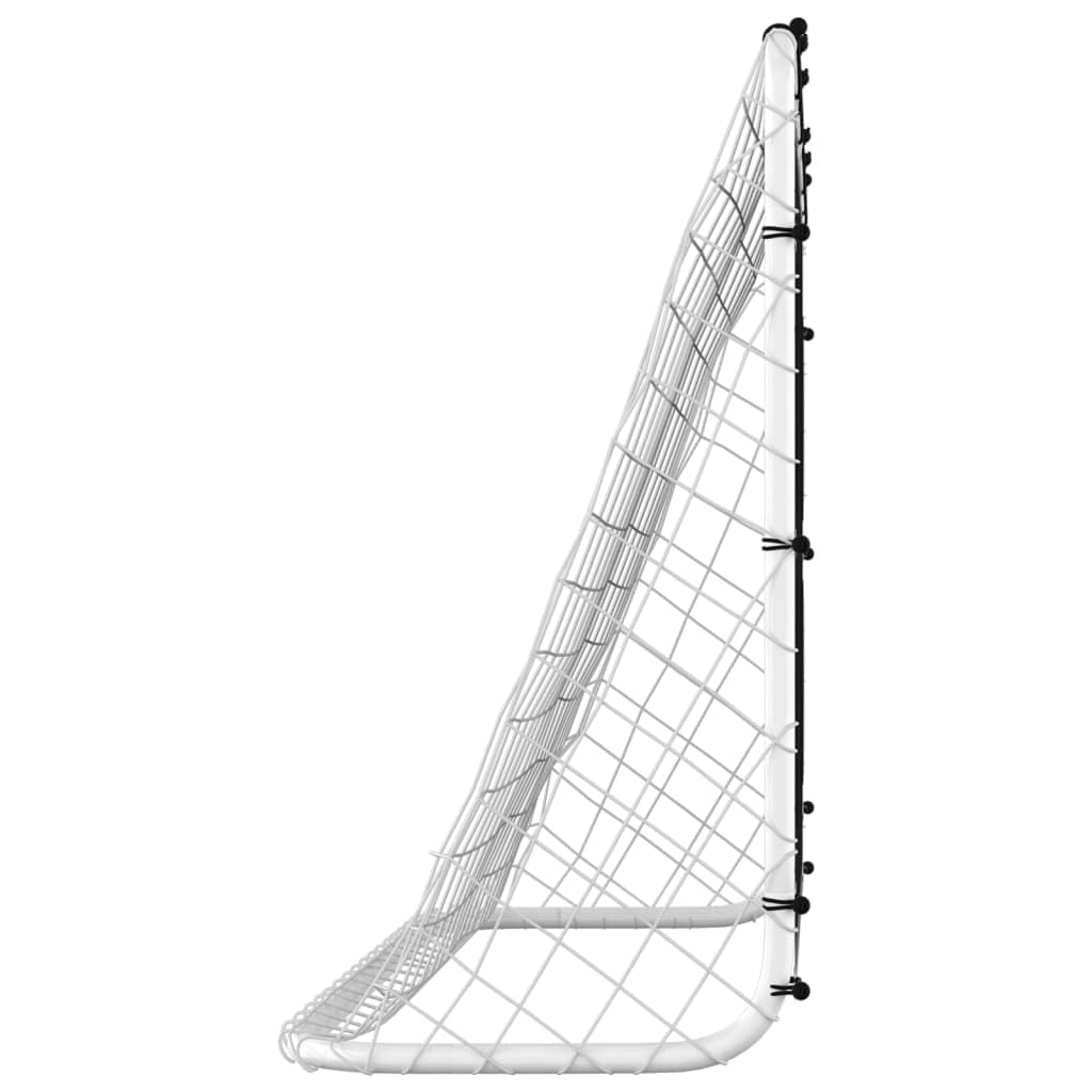 vidaXL Portería con Red de Entrenamiento para Juegos de Futbol con Pared de Puntería Portátil Interiores Exteriores Acero 184x61x122 cm