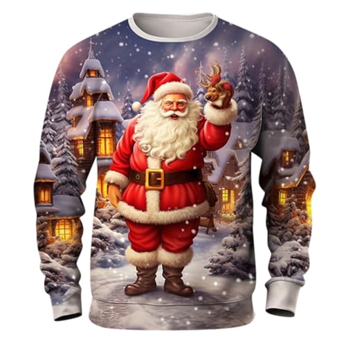 Herren Weihnachtspullover Ugly Christmas Sweater Schöne Weihnachts...