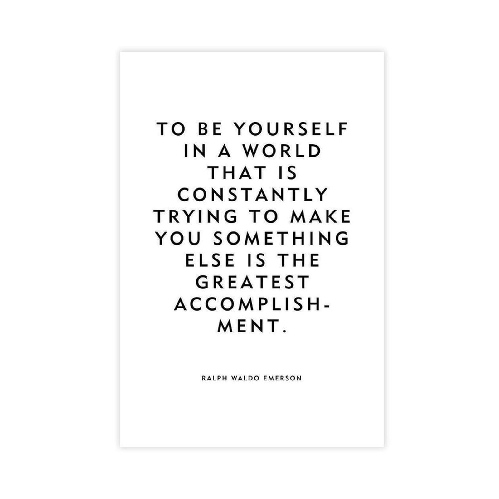 ELKPDOE Be Yourself Poster Motivational Quotes