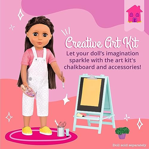 Glitter Girls GG57131Z By Battat – Creative Art Kit Chalkboard Easel Accessory Set – 14-Inch Doll Clothes And Accessories For Girls Age 3 And Up thumb #1