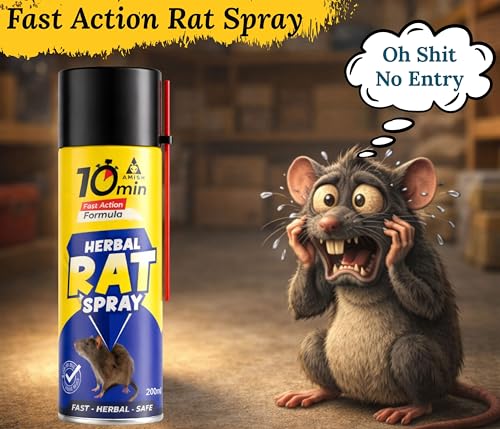 Image of Amish Herbal Rat Repellent Spray 200ml - Plant Based Extract Rat Repellent | Eco Friendly Mouse & Rodent Repellent Spray | Natural Rat Control for Home, Kitchen, Car, Office, Warehouse