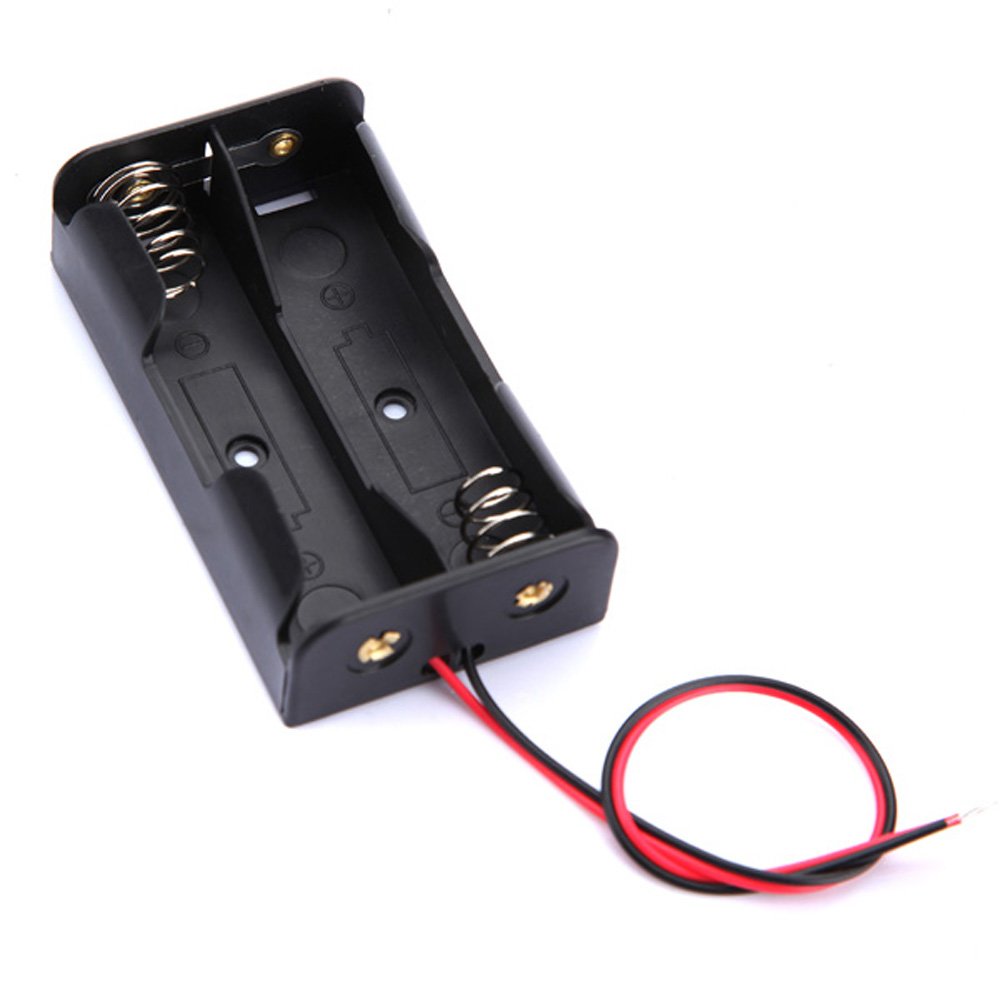 20Pcs Caja De Almacenamiento De Batería De Plástico Caja Soporte De Batería para 2X18650 with Lleva