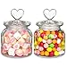 Artlyfe 2 St&uuml;ck Bonbonglas mit Deckel, 650 ml Luftdicht Keksdosen in Herzform, Transparente Vorratsgl&auml;ser f&uuml;r Hochzeit, Candy Bar, K&uuml;che, zur Aufbewahrung von Keksen, Pralinen und Bonbons