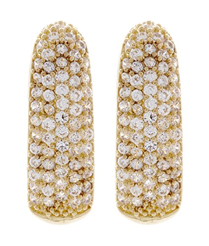 Boucles d'oreilles clips Alma G pierres zircone cubique claires plaqué or