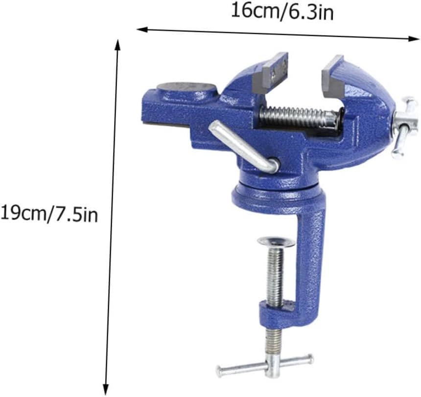 DOITOOL 1pc Swivel Table Clamp Vise for Woodworking Compact Design Easy to Install for Projects and Hobbies Material and Fine Workmanship