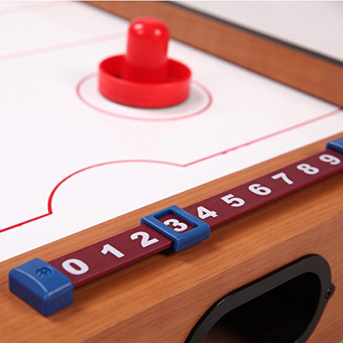 Giantex Multi Game Table, 2 In 1 Combo Mini Game Table Top W/ Soccer, Slide Hockey, Wood Foosball Game Table Top W/Footballs, Perfect For Game Rooms, Arcades, Bars, Parties, Family Night #TOP7