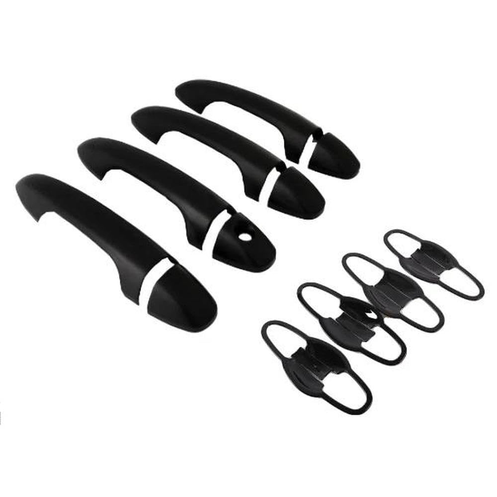 Sxqpocar 4Handle Bowl For Rav4 Mk2 Ii Xa40 2013~2018 Gloss Black Smart Door Handle Cover Stickers Trim Car Protective Styling Accessories Replacement Parts(4Handle Bowl)