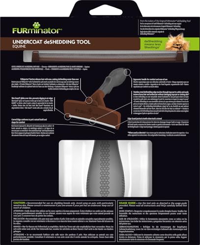 FURminator deShedding-Tool Pferd - Pferdebürste / Pferdestriegel zur gründlichen Entfernung der Unterwolle - Verbessertes Design Unisex
