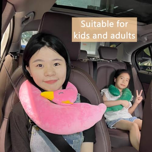 Image of Car Travel Pillow for Kids Car Seat Pillow Cute Cartoon Travel Pillow Cushion Breathable Head and Body Support Pillow for Sleeping Travel Neck Rest