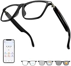 AI Smart Glasses with ChatGPT, Support 160+ Languages, Real-Time Translation via APP, Bluetooth Glasses for Men Women, Photochromic Lenses, Translation Glasses for Travel Meeting Trade