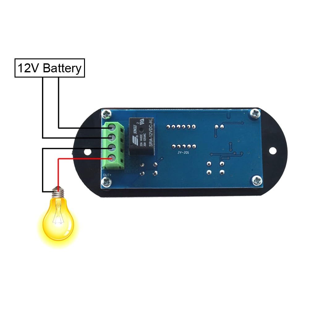 Scheda Protezione Controller Carica Batteria CC 12V,Controller Sottotensione 20A Protezione Tensione Batteria Monitor Scaricamento Eccessivo Batteria con Pannello Montaggio
