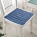 Cuadrada Almohadilla de Silla,Terciopelo Cocina Cojín de Silla Duradera Antideslizante Almohadilla de Asiento con Lazos,Suave Transpirable Almohadillas de Estera Comidas Cojín -Azul 4pcs 50x50cm(20x20