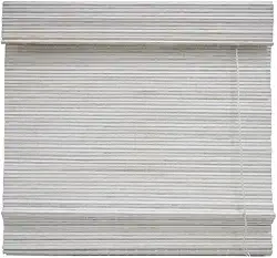 Persiana Bambu Romana Block Branca 180 (L) X 160 (A) cm Cortina Madeira C/Bandô 1,80 x 1,60