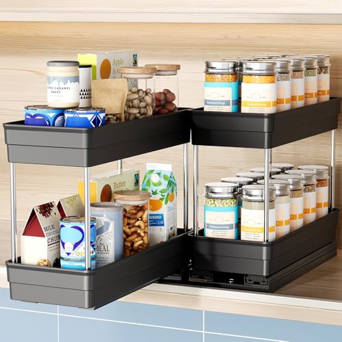 Nieifi Spice Organization for Cabinet-Vertical Spice Rack Pull Out-Spice Rack