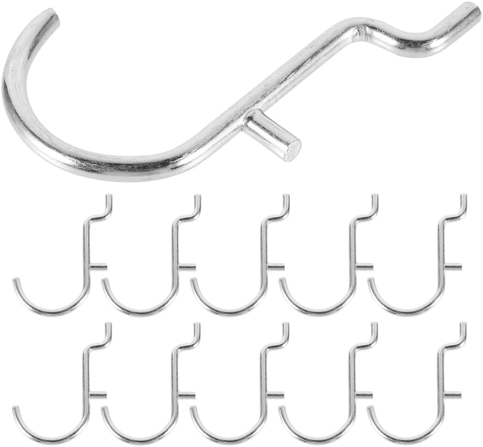 Angoily Metal Pegboard J Hook Accessories Peg Board Wall