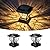 OPOIRA Solar Post Cap Lights Outdoor, Glass Deck Fence Post Cap Light Solar Powered for 4x4 Vinyl/Wooden Posts, Solar Lamp Post Light with 2 Lighting Modes for Patio Garden, Bright Warm White (2 Pack)