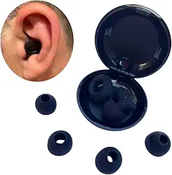 Protetor Abafador Auricular - Tampão de Silicone de Ouvido para Dormir, Estudar e Natação - Earplug Redutor de Som Ruídos