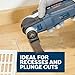 BOSCH 1-1/4 in. OSL114JF-3 Starlock Oscillating Multi-Tool Bi-Metal Blade 3-Pack - Professional Swiss-Made Precision, 3D Interface Design, Universal Tool Compatibility for Clean Cuts in Hard Wood