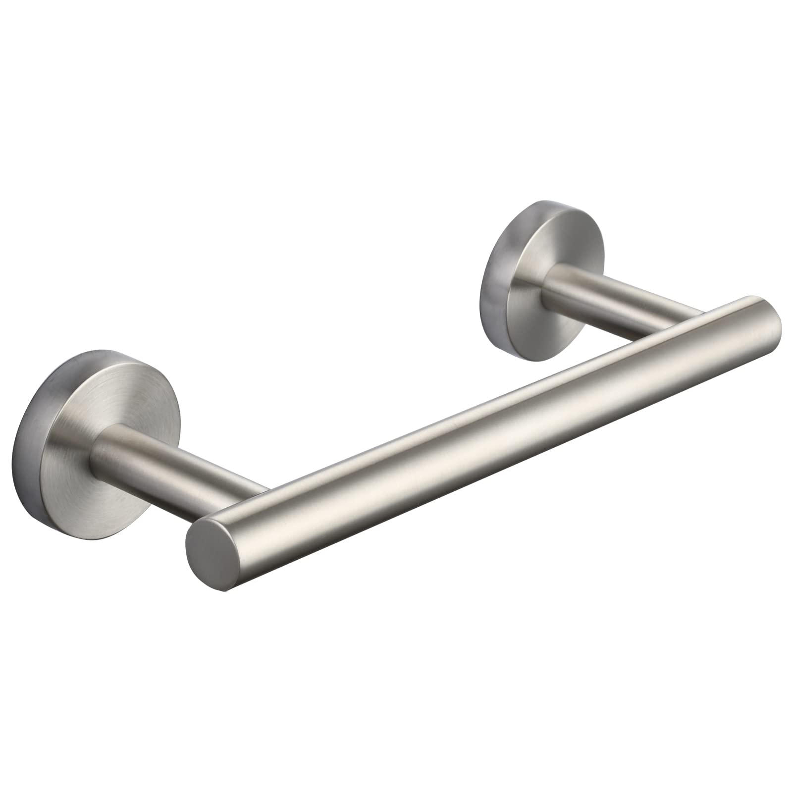 Tecmolog Toallero de Barra Pared Acero Inoxidable 23 cm Soporte Toallas con Taladro Níquel Cepillado, SBH242NA-2